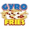 Signmission Gyro Fries Decal Concession Stand Food Truck Sticker, 8" x 4.5", D-DC-8 Gyro Fries19 D-DC-8 Gyro Fries19 - alternate 1